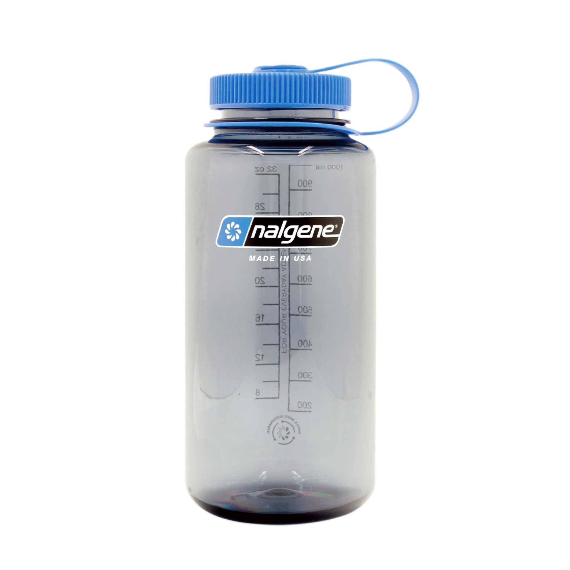 Nalgene Sustain Tritan BPA-Free Water Bottle Made with Material Derived from 50% Plastic Waste, 32 OZ, Wide Mouth, Aubergine