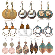 10 Pairs Vintage Dangle Earrings for Women Boho Jewelry Set Sunflower Geometric Teardrop Earring Christmas Gifts