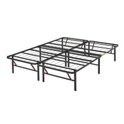 Amazon Basics Bed Frame with Storage, Foldable Metal Platform, Sturdy Steel, No Box Spring Needed, 14 inches High, Tool-Free Setup, Full Size, Black
