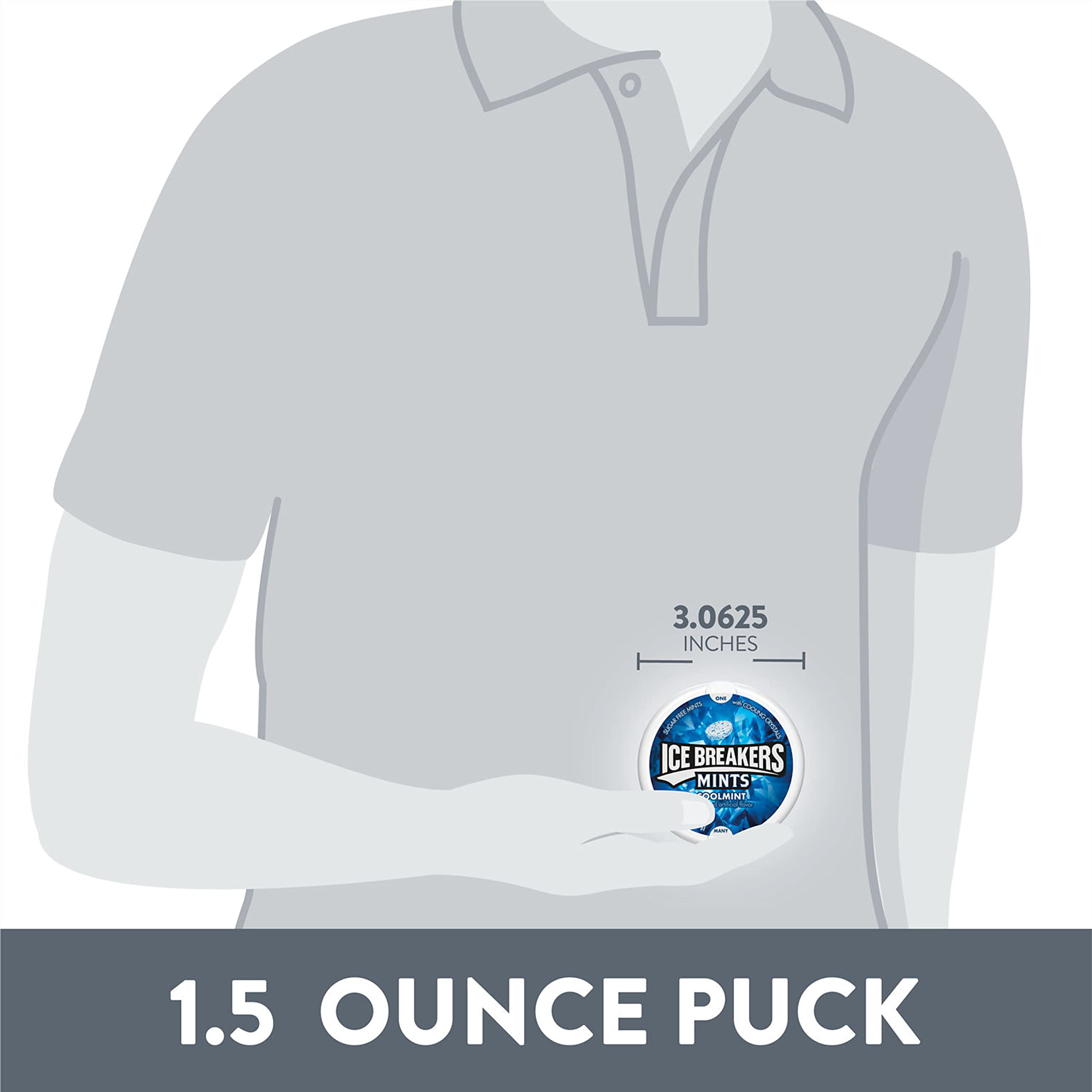 ICE BREAKERS Coolmint Sugar Free Mints Tins, 1.5 oz (8 Count)