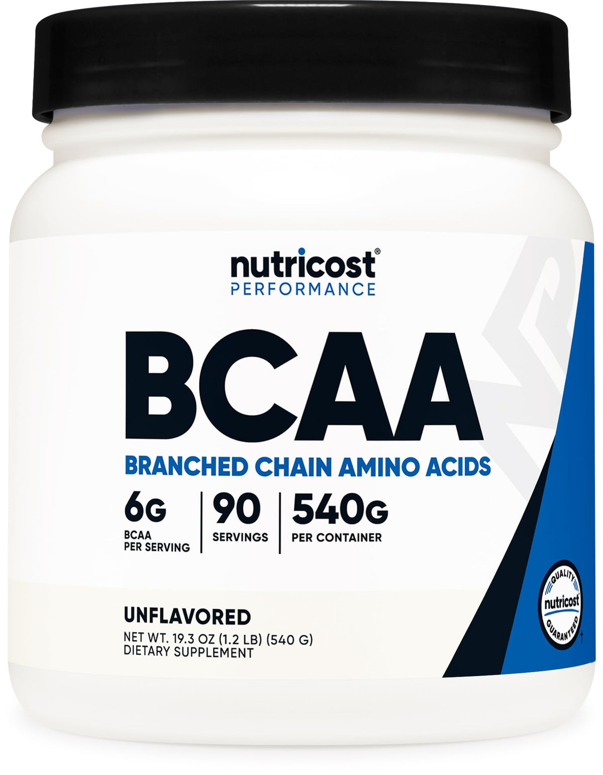مسحوق الأحماض الأمينية متفرعة السلسلة (BCAA) من نوتريكوست 2:1:1 (90 جرعة، بدون نكهة مضافة)