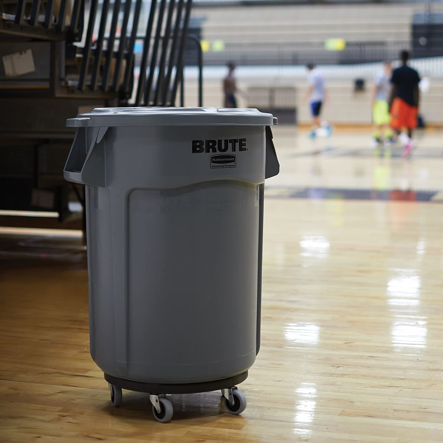 Rubbermaid Commercial Products BRUTE Dolly Black Fits 20 gallon, 32 gallon, 44 gallon, and 55 gallon BRUTE Containers, for Restaurants/Back of House/Offices/Warehouses/Airports/Commercial Environments