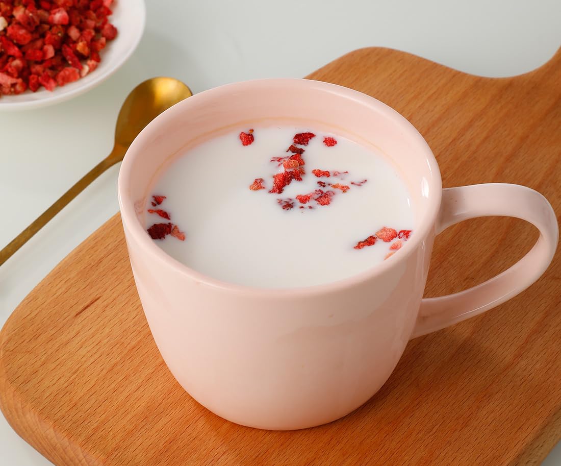 Premium Freeze Dried Strawberries Pieces 6.5 Oz/185g,Frozen Dried Strawberry,100% Natural & No Additives.