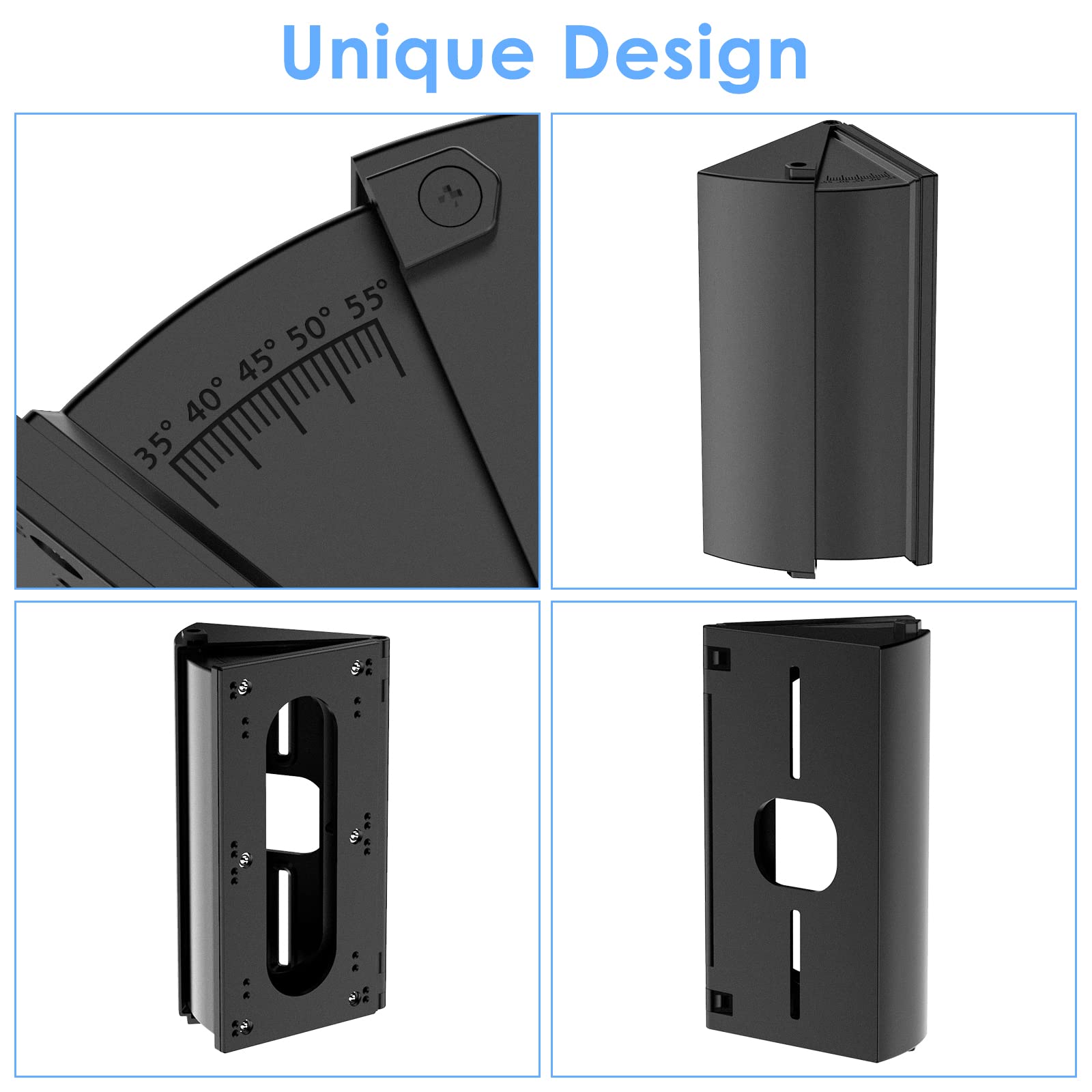 RIOVO Adjustable 30 to 55 Degree Doorbell Angle Mount Compatible with Ring/Blink Video Doorbell/Battery Doorbell, Replacement Angle Adjustment Adapter Mounting Bracket Wedge Kit