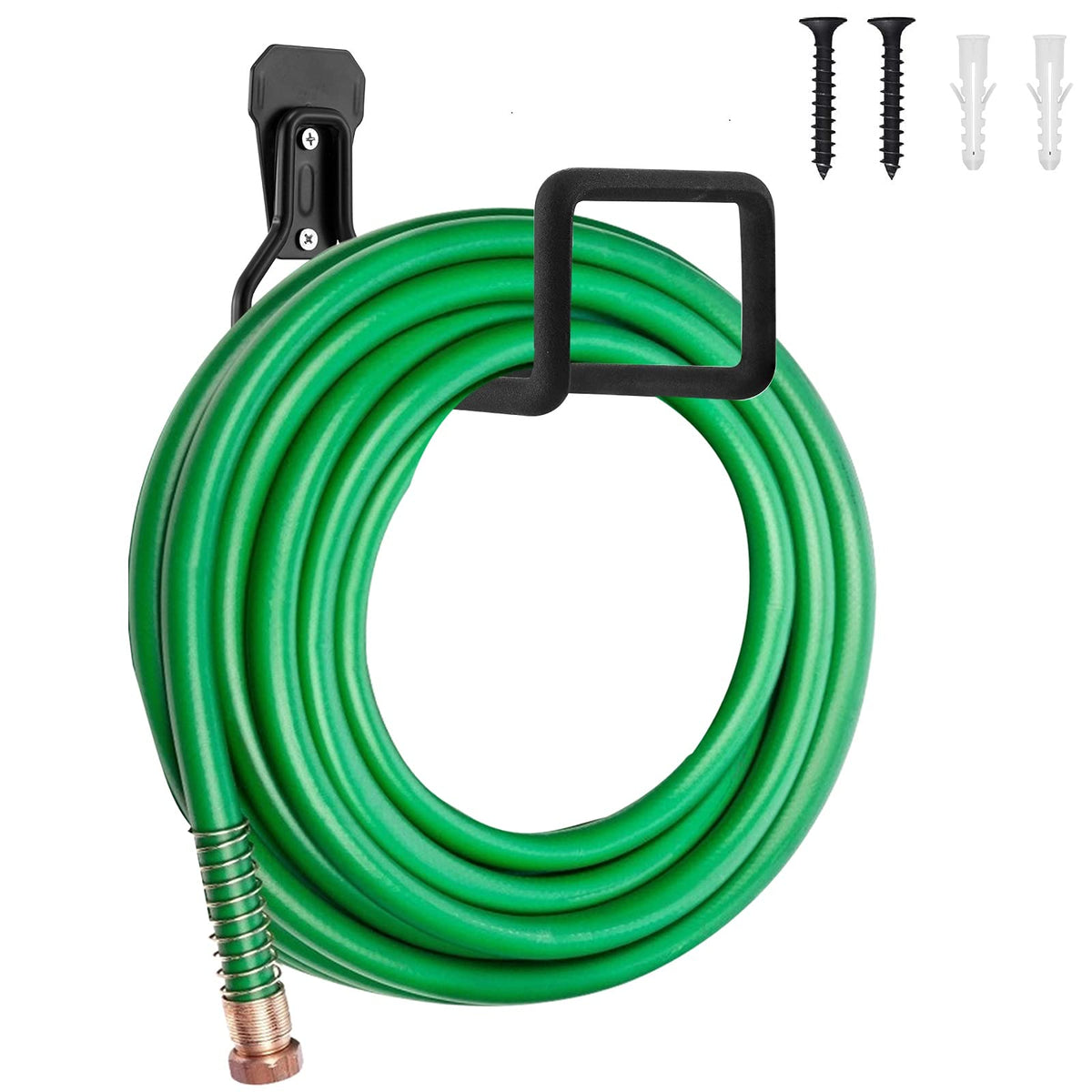 Sageme Schlauchaufhänger, Hochleistungs-Metall-Schlauchhalter Wandmontage, Haken für Gartenschlauch/Ausziehbarer Schlauch/Schlauchtrommel/Wasserschlauch/Taschenschlauch/Flexibler Schlauch/Magic Hose 30 Meter