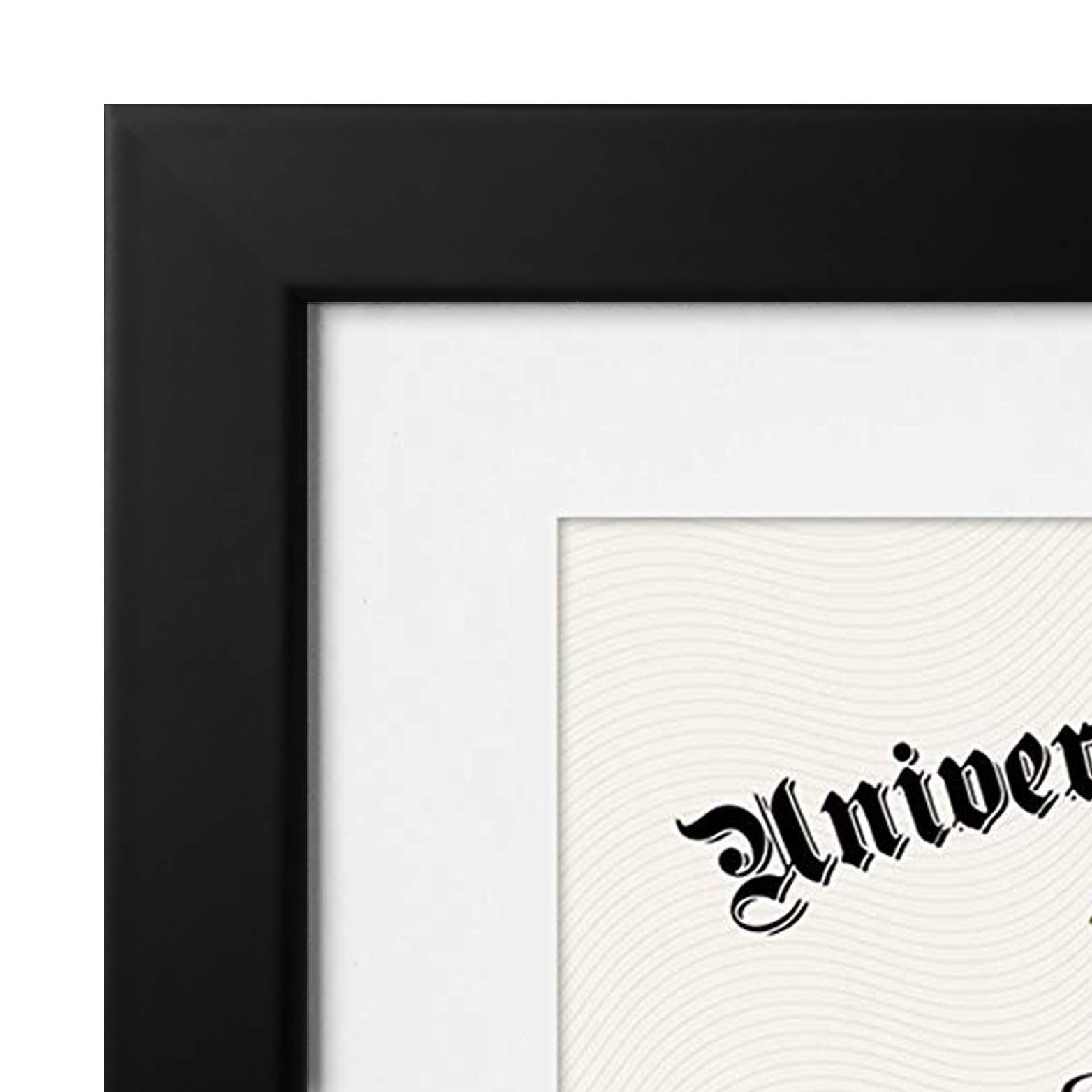 Americanflat 11x14 Diploma Frame with Shatter-Resistant Glass - Use as 8.5x11 Frame with Mat or Display 11x14 Documents Without Mat - Legacy Collection - Certificate Frames for Wall Display - Black