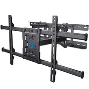 Full Motion TV Wall Mount Articulating Arms Swivel Tilt Rotation for Most 37-75 Inch OLED, LCD, LED Flat Curved TVs, Extension to 24 inch Wood Stud up to 132lbs Max VESA 600x400mm by Pipishell