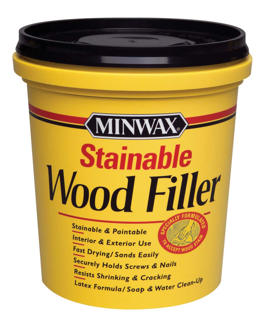 16 oz Minwax 42853 Natural Stainable Wood Filler Interior/Exterior Wood Filler