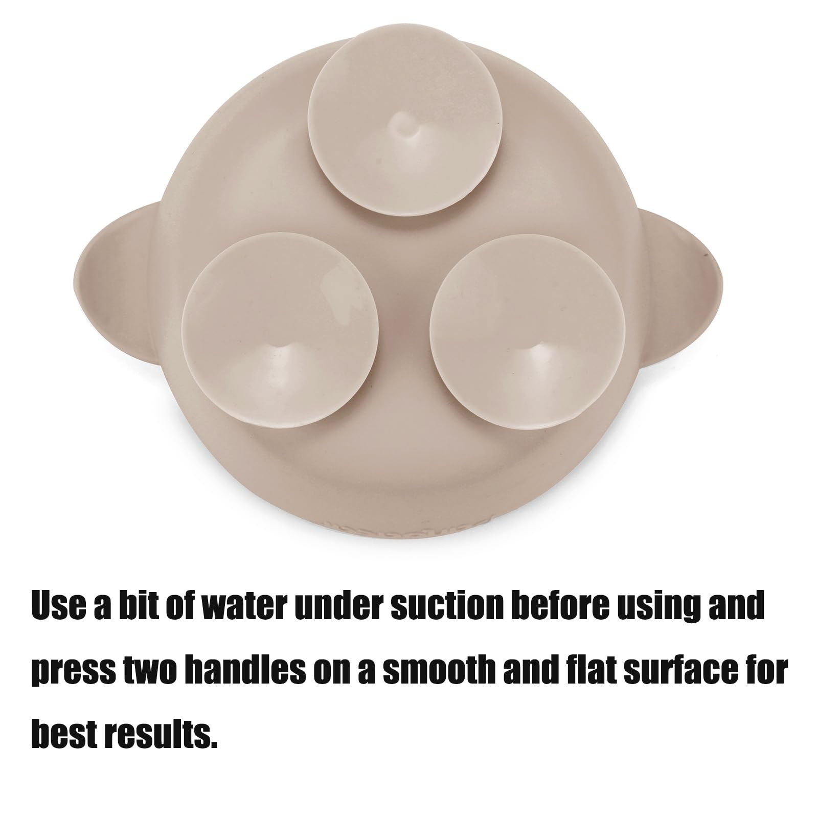 PandaEar 3 Pack Silicone Suction Baby Bowls & 3 Baby Feeding Spoons | Non-Slip Stay Put Bowls & Soft Silicone First Stage Spoons for Toddlers, BPA-Free Baby Led Weaning Set (Linen Brown Tan)