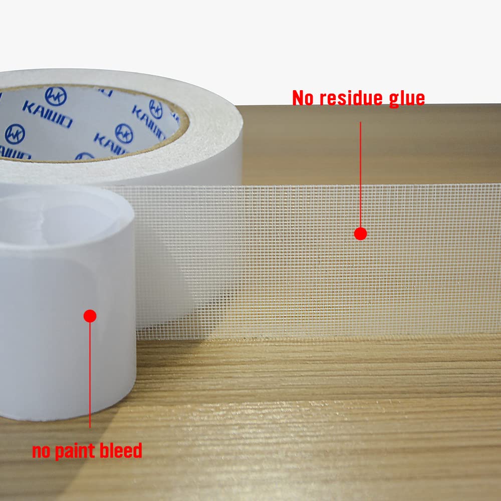 KAIWO Heavy Duty Carpet Tape Double Sided 4 INx30YD Rug Tape for Area Rugs on Carpet, Perfect Rug Gripper for Holding Area Rugs, Hardwood Floors, Outdoor Rugs, Stair Treads, White.
