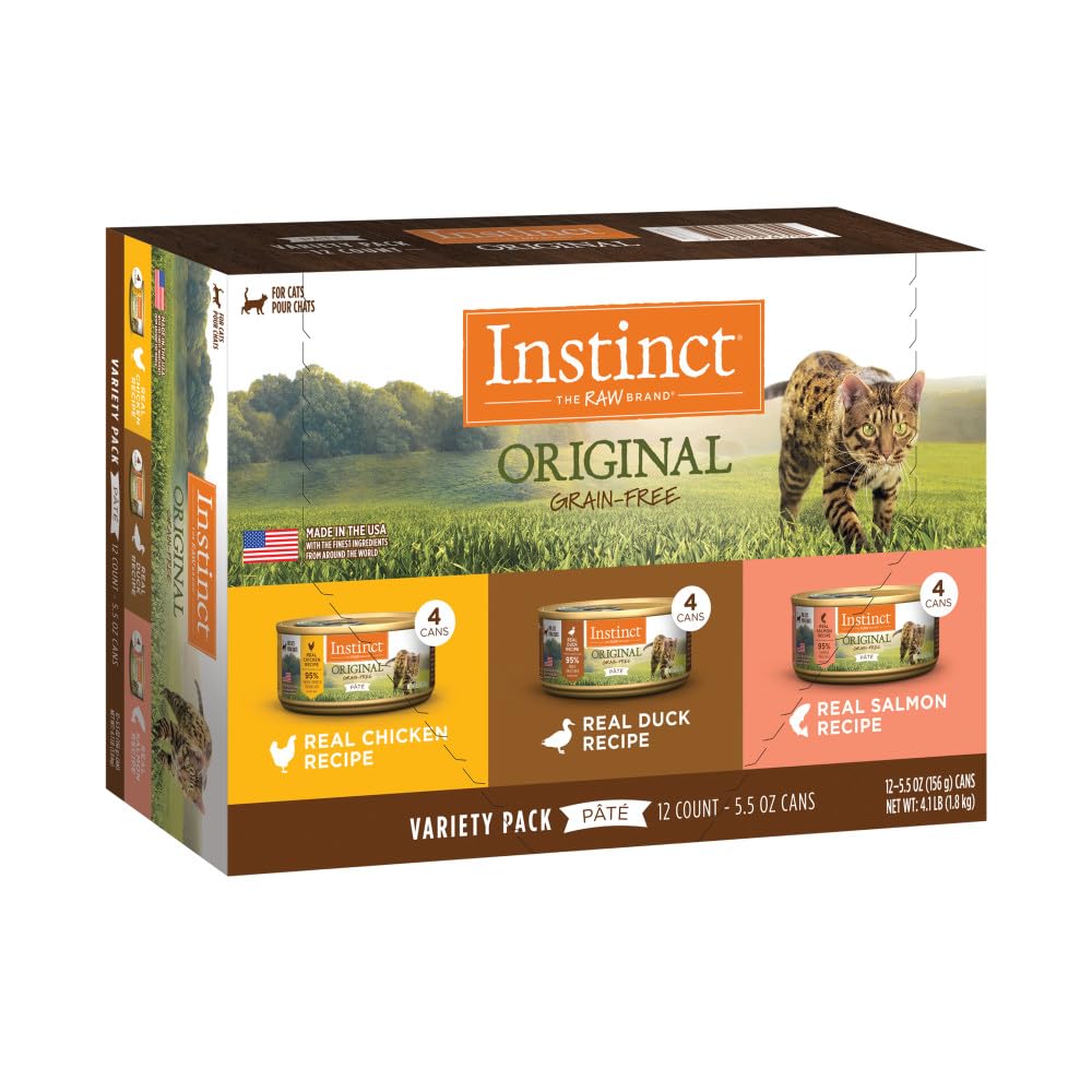 Instinct Original Grain Free Real Chicken Recipe Natural Wet Canned Cat Food, 5.5 Ounce (Pack of 12)