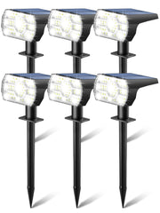 Kaxiida Solar Lights Outdoor Waterproof IP68, 3 Lighting Models Solar Powered Spot Lights Outdoor, 56LED Solar Lights Dusk to Dawn for Yard Patio Garden Pathway Landscape Lighting