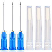 100 Pack 23Ga 1Inch Sterile Disposable Injection Needle with Cap for Scientific and Industrial Dispensing Needle Accessories