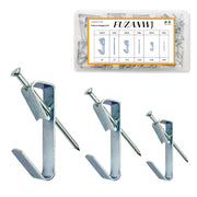 117Pcs Picture Hangers, 3 Size Picture Hooks Including 30/50/100lbs, Picture Hanging Kit, Professional Plaster Picture Hanging Kit for Wooden Wall or Drywall(50 Hangers+ 67 Nails)