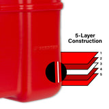 Scepter FR1G252 Fuel Container with Spill Proof Smart Control Spout with Bonus Spout Extender, Red Gas Can, 2 Gallon