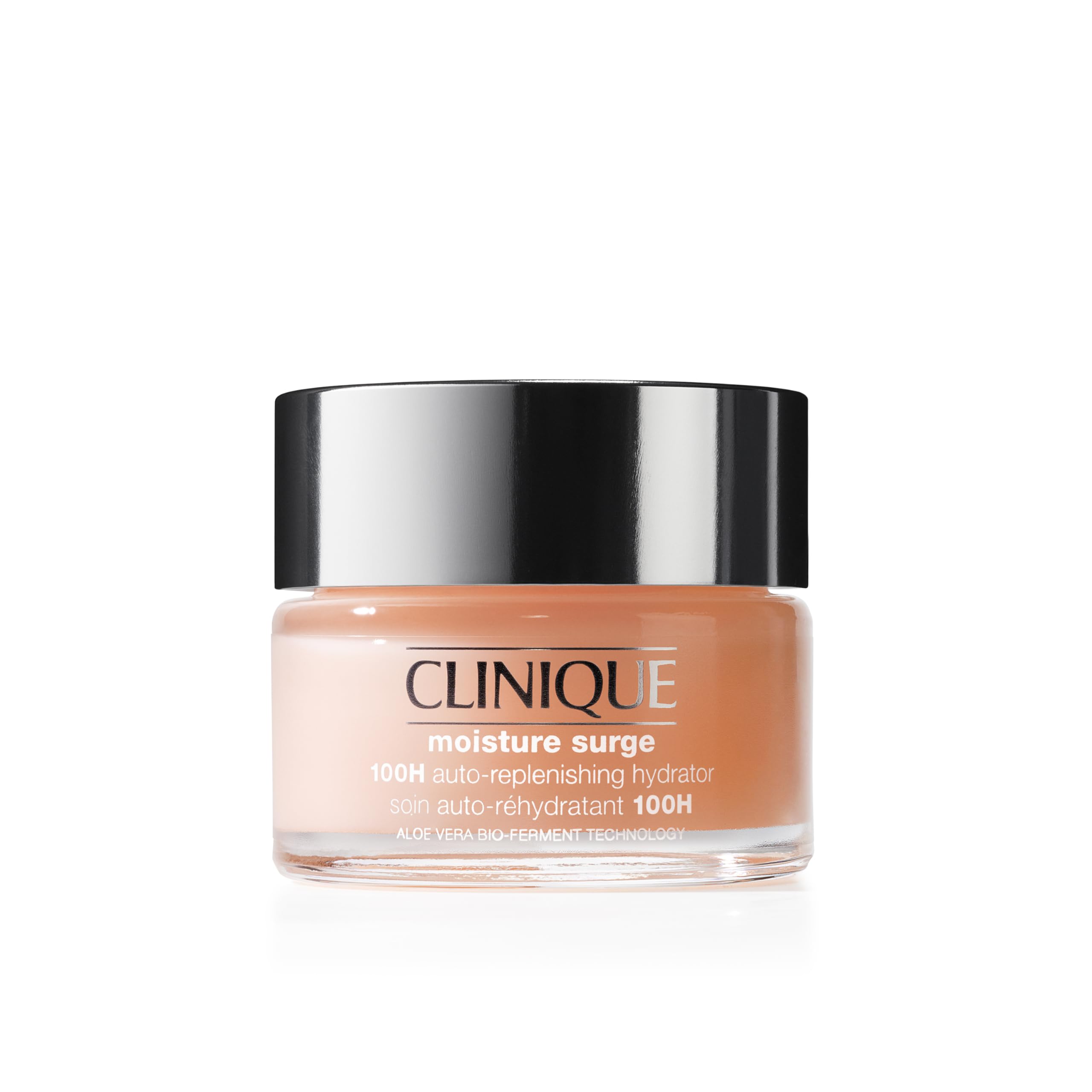 Clinique Moisture Surge 100H Auto-Replenishing Hydrator Oil Free Face Moisturizer With Hyaluronic Acid For All Skin Types | Hydrating + Moisturizing, Mini Travel Size, 0.5 fl. oz.