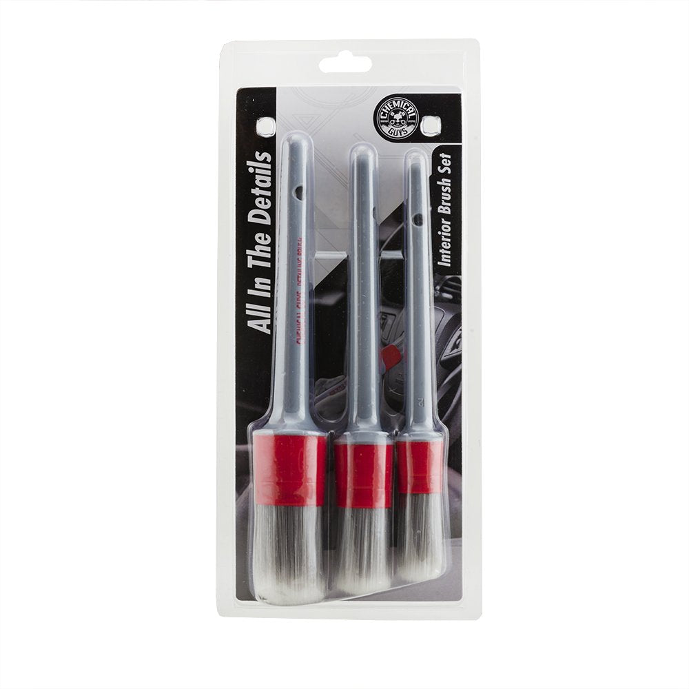 Chemical Guys ACC600 All In The Details Interior Detailing Brush Set (Great for Cars, Trucks, SUVs, RVs, & More)