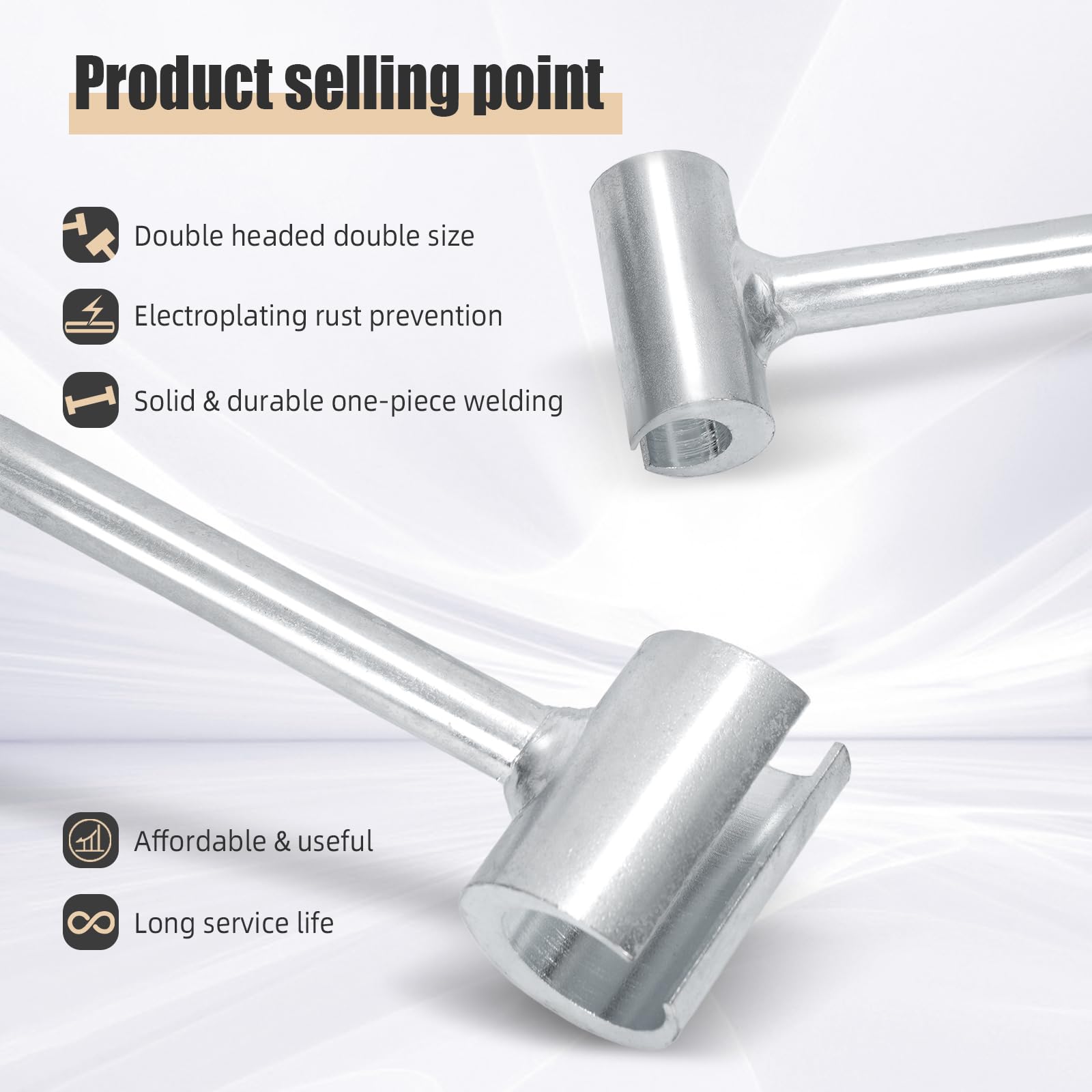 LENKEYREND Door Hinge Adjustment Tool, 14-19mm Hinges Gap Adjusting Wrench, Heavy Duty Door Hinge Repair Tool for Residential，Fire, Security, Cleanroom Doors, Ergonomic Design for Easy Repair