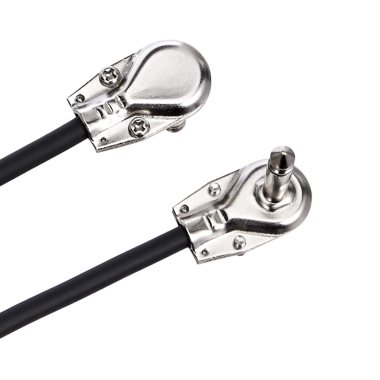 Amazon Basics 1/4 Inch Guitar Patch Auxiliary Cable, 6 in, 6-Pack, Black