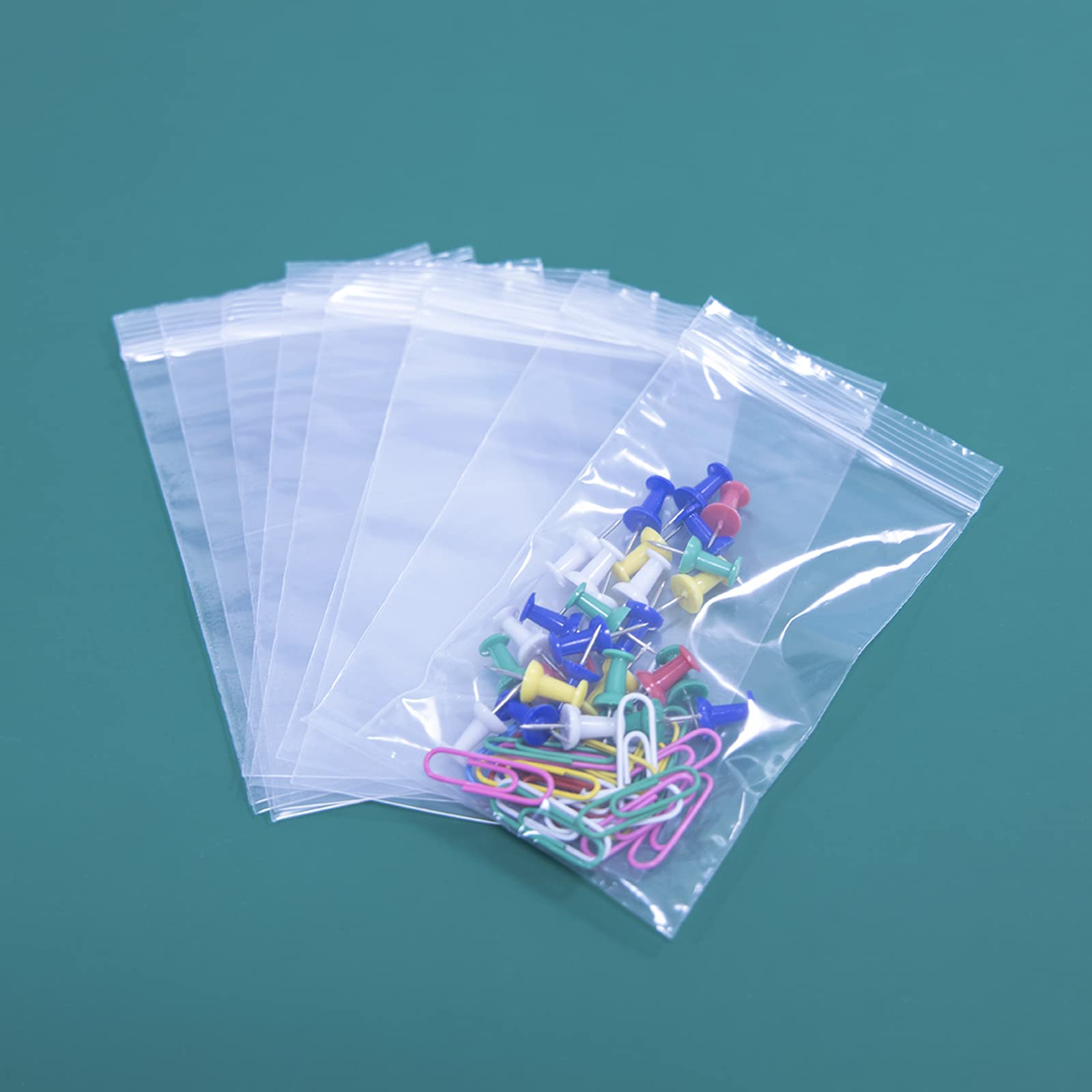 iMailer - 200 Count - 3" x 5" Small Zip Bags - Plastic Zip Poly Bags 2 Mil Baggies with Lock Seal Zipper for Snack, Treats, Party Favors, Photo, Jewelry