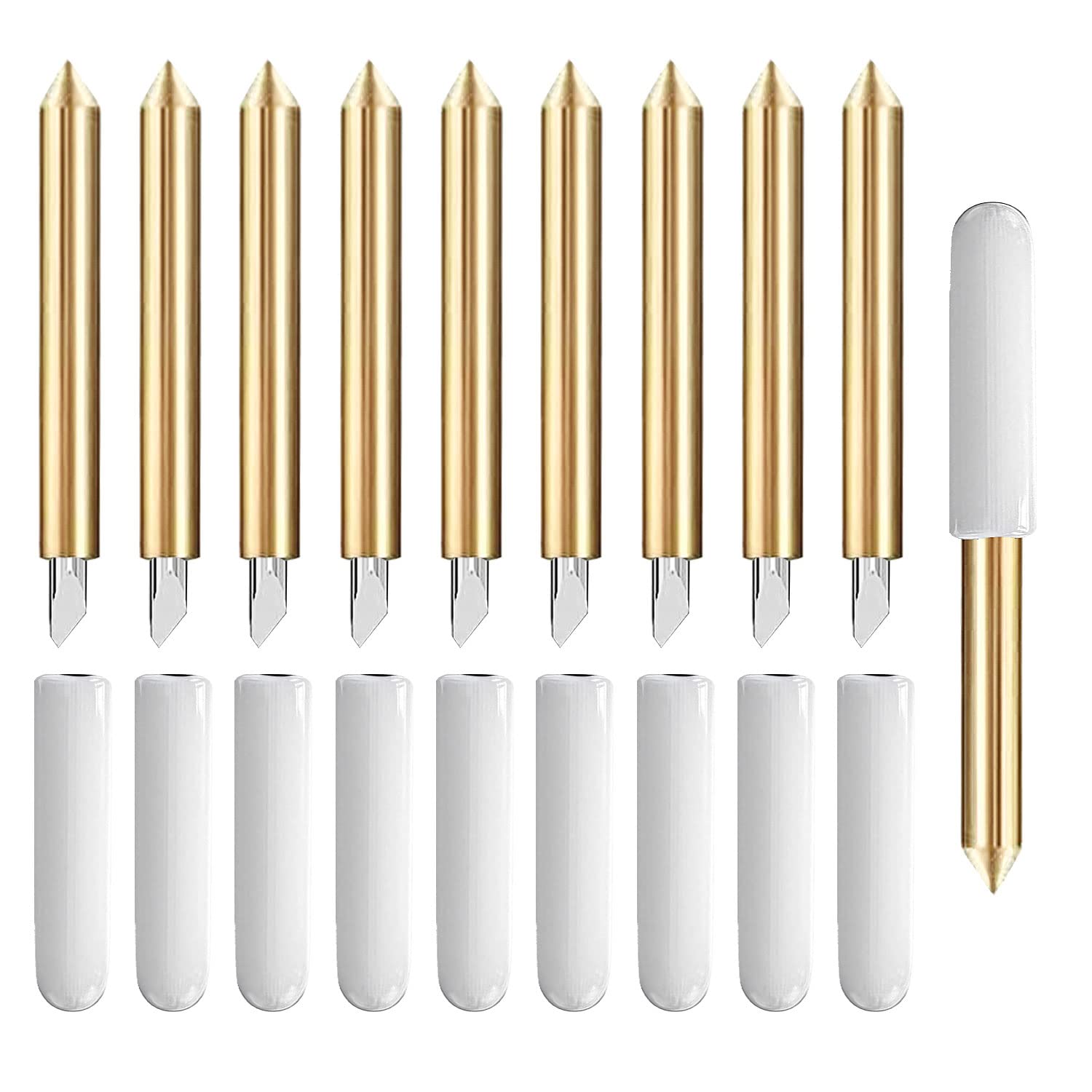 10PCS Premium Fine Point Blade Compatible with Maker/Maker 3 Cutting Machines, Niantime Replacement Cutting Blades Compatible with Explore Air/Air 2/Explore Air 3, (Premium Fine Point Blades)