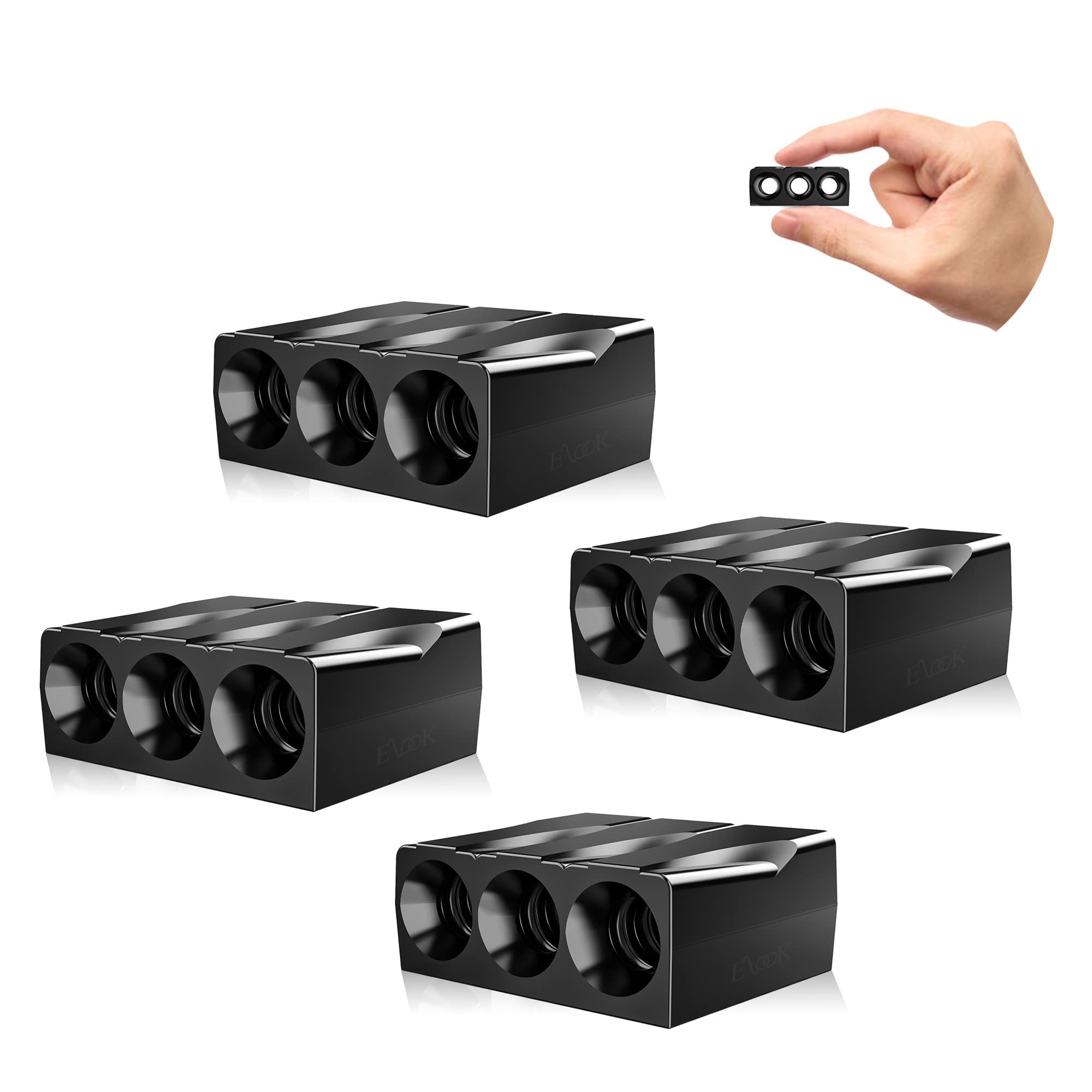 Elook Verbesserte Wildwarner für Autos, Wildwarner für Fahrzeuge, Wildwarner für Autos, LKWs, Motorräder, Dreifachhorn, 4er-Pack (patentiertes Produkt)