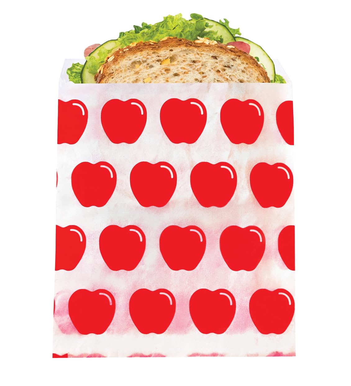 Lunchskins Paper Sandwich Bags - Sealable, Recyclable & Grease-Resistant - Disposable Snack Bags for Kids & Family - Self-Adhesive Closure for Freshness - Perfect for On-the-Go & Home Use