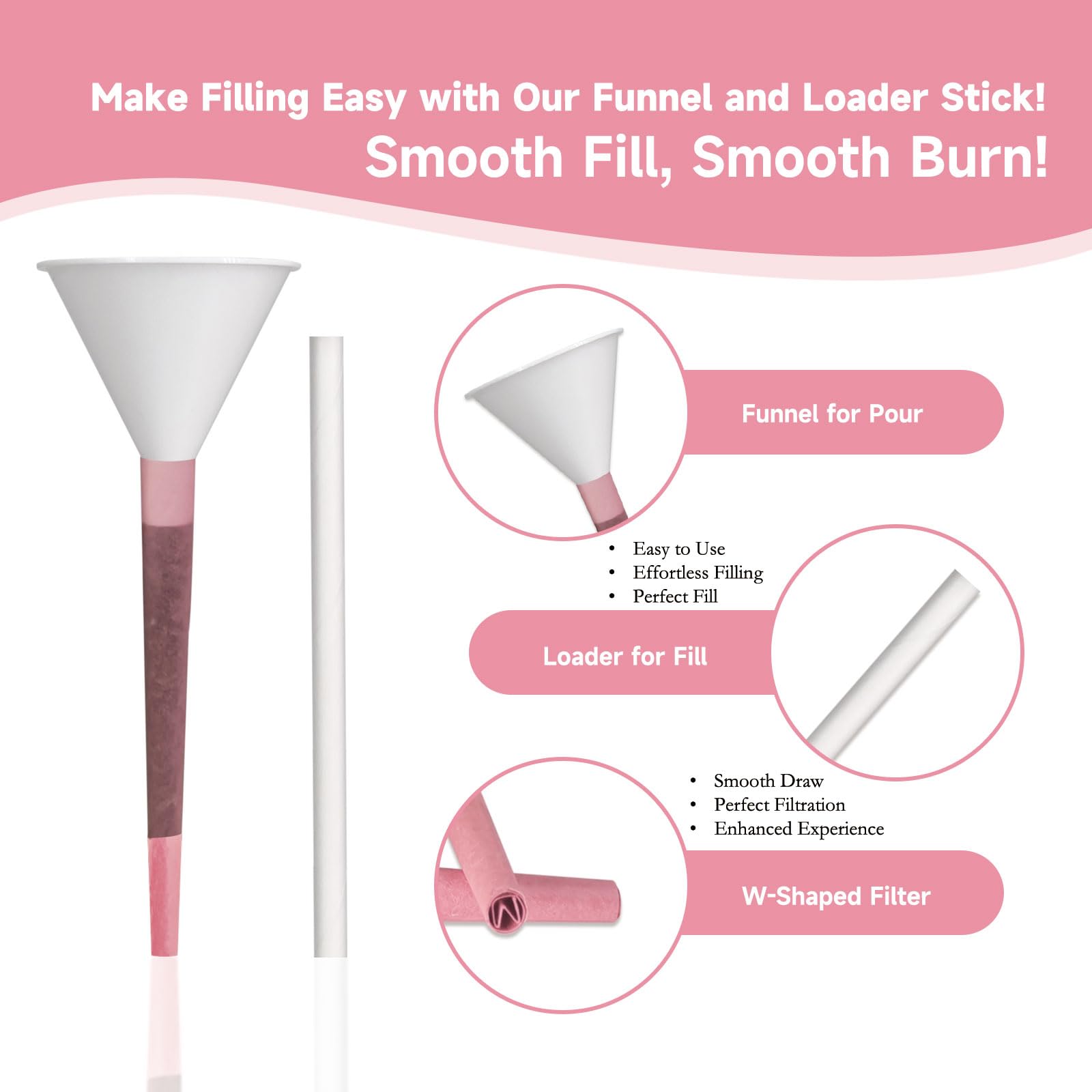 100 PACK Colorful Pre Rolled Cones| King Size Rolling Paper Cone with Loader and Packing Sticks