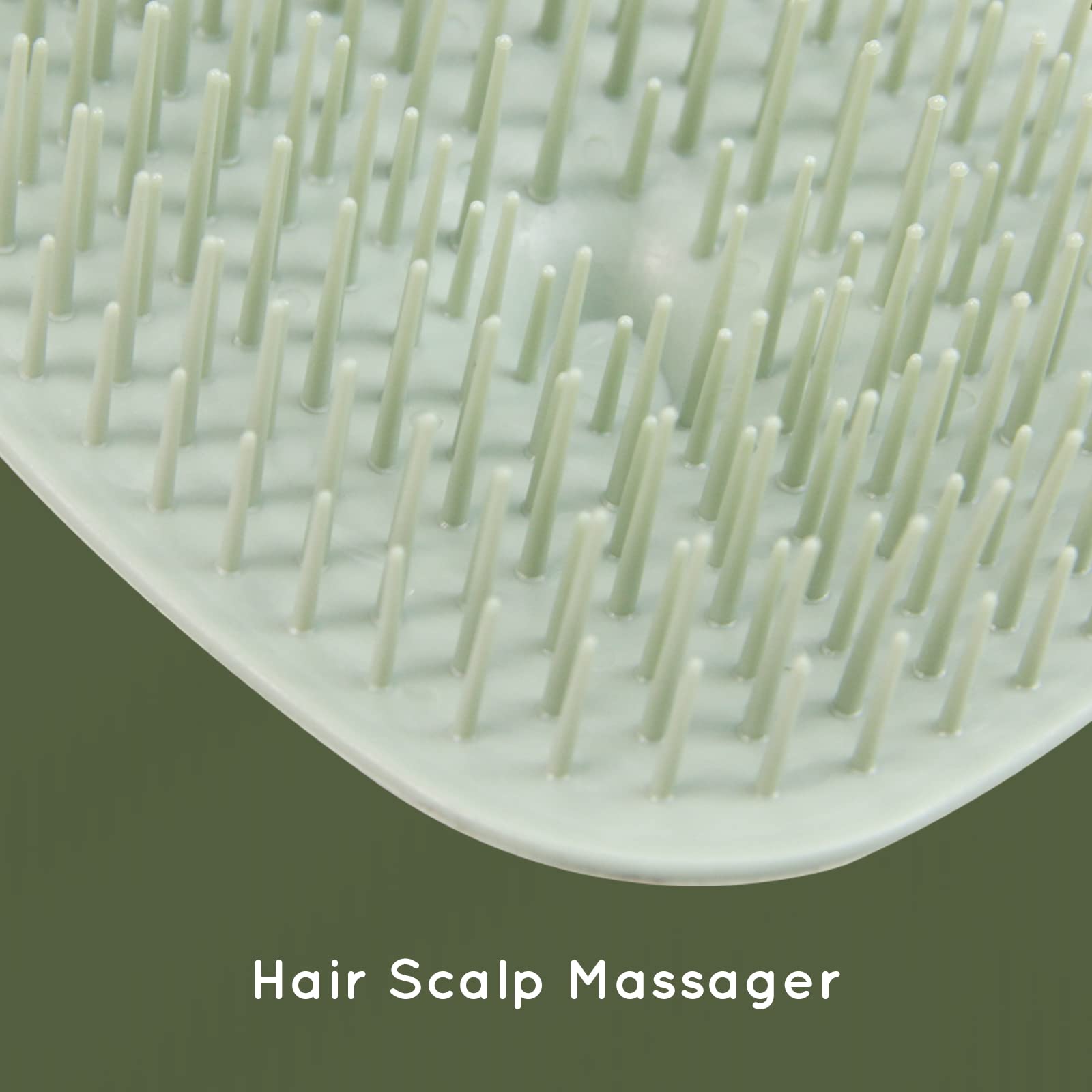 ecoed Scalp Massager Shampoo Brush,Scalp Scrubber for Dandruff Removal, Scalp Care Hair Brush Wet & Dry detangler for Men and Women.Suitable for Short Medium Hair(Green)