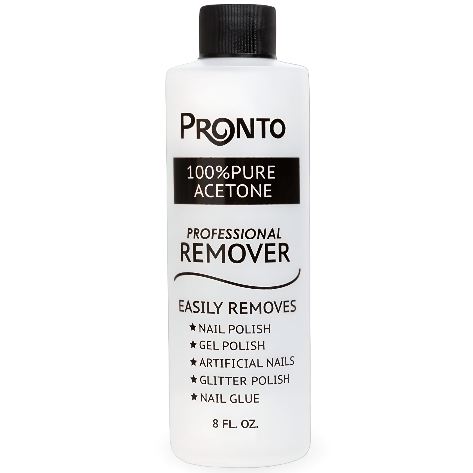 Pronto 100% Aceton Gel Nagellackentferner - Gel-Nagellackentferner für Nägel | Aceton Nagellackentferner für die Entfernung von Klebstoff, Gel, Acryl & Dip | Gel-Nagellackentferner, 236 ml