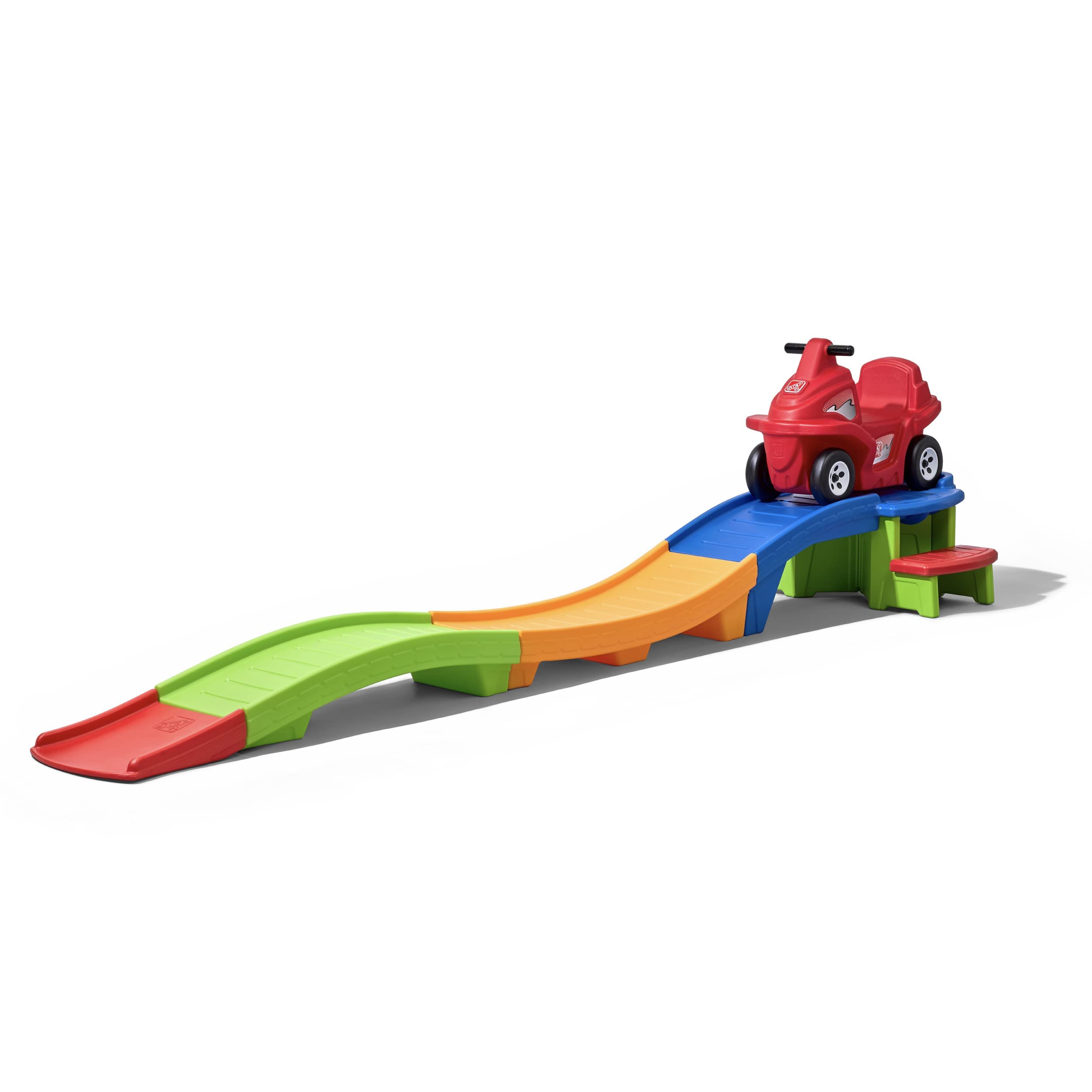 Step2 Up & Down Roller Coaster Kids Ride On Toy, Push Car, Indoor/Outdoor Playset, Made of Durable Plastic, Max Weight 50 lbs., For Toddlers 2-5 Years Old, Multicolor