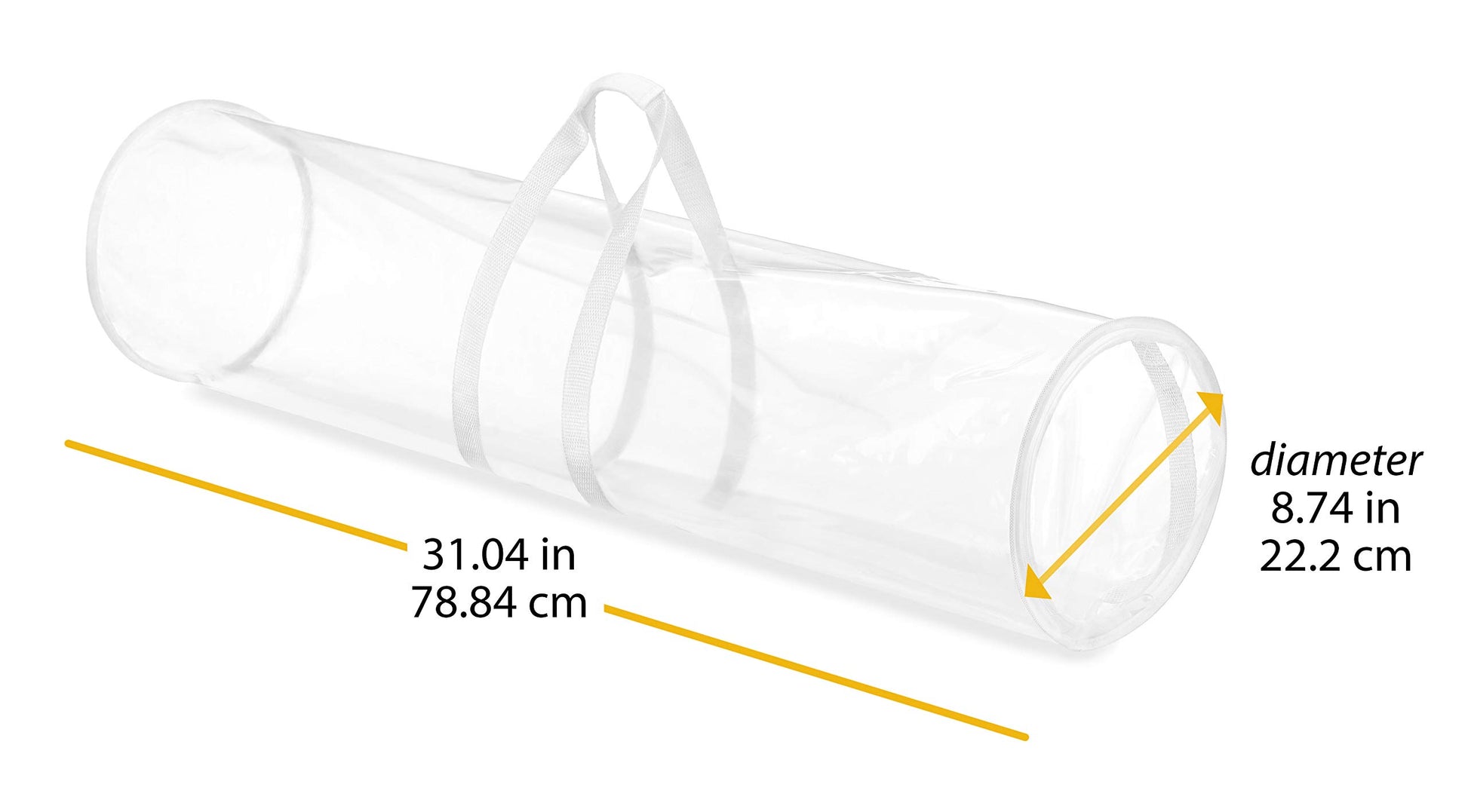 Whitmor 6044-4924 Clear Gift Wrap Organizer - Zippered Storage for 25 Rolls