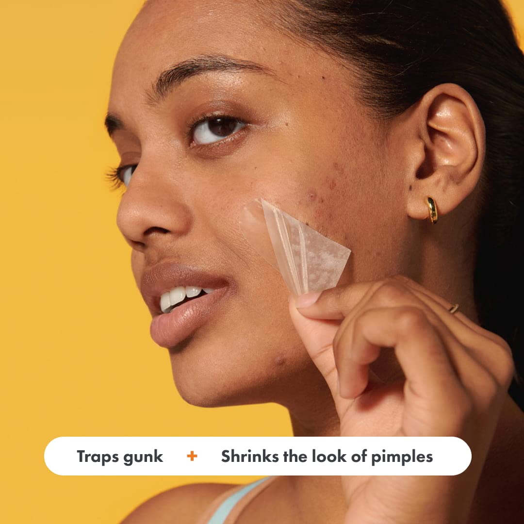 Hero Cosmetics Mighty Patch™ Face Patch - XL Hydrocolloid Face Mask for Acne, 5 Large Pimple Patches for Zit Breakouts on Nose, Chin, Forehead & Cheeks (1 Count)