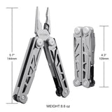 PERWIN Multitool, 17-in-1 Stainless Steel Multi Tool Pliers with Self-Locking, Pocket Knife, Nylon Sheath, Professional (EDC) Multi-Tool for Survival, Camping and Hunting, Hiking, Simple Repair