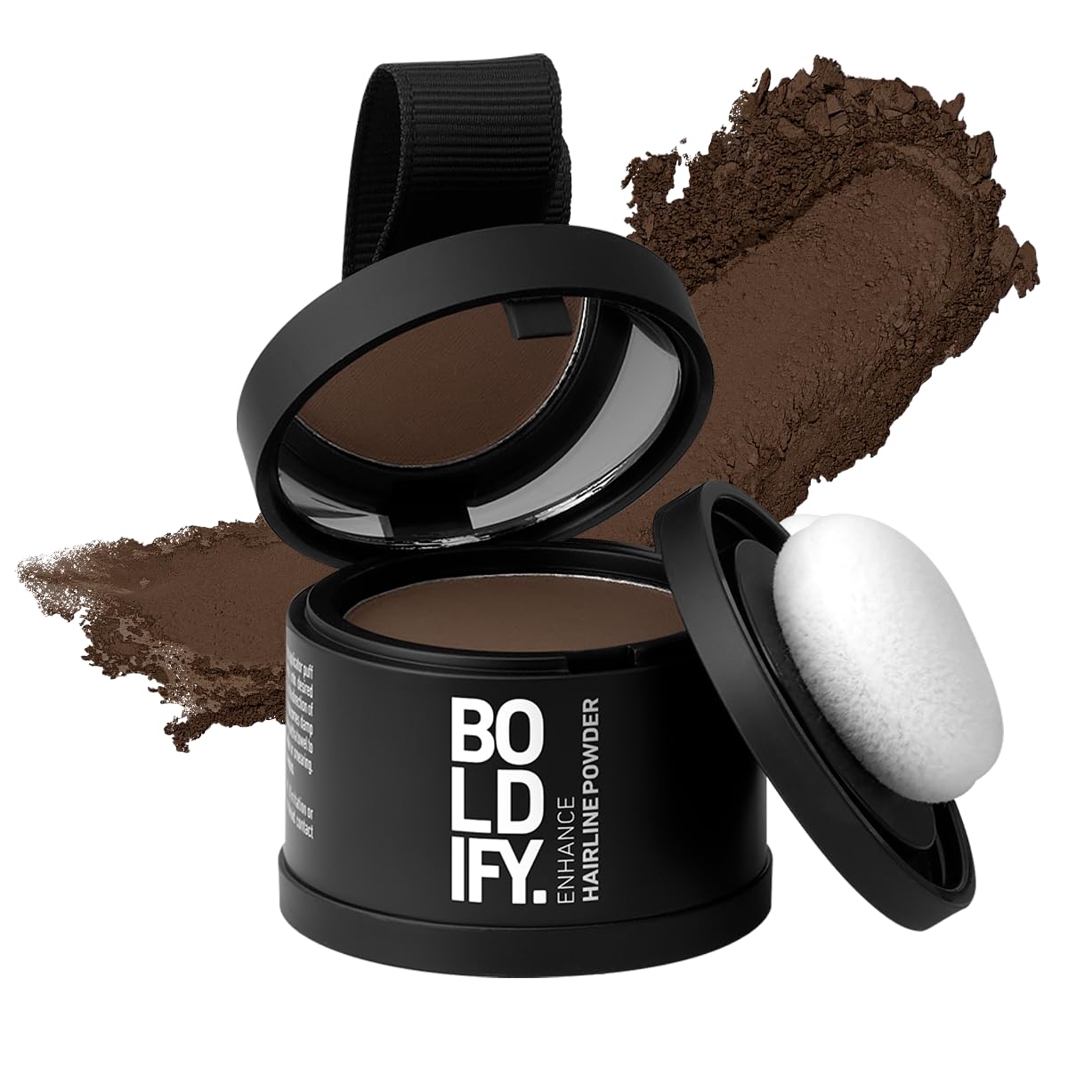 BOLDIFY Hairline Powder - Root Touch Up & Hair Loss Cover Up, Instant Gray Coverage 48-Hour Stain-Proof Hair Color Powder for Women & Men, Hair Fibers and Hair Topper Alternative (Light Brown)