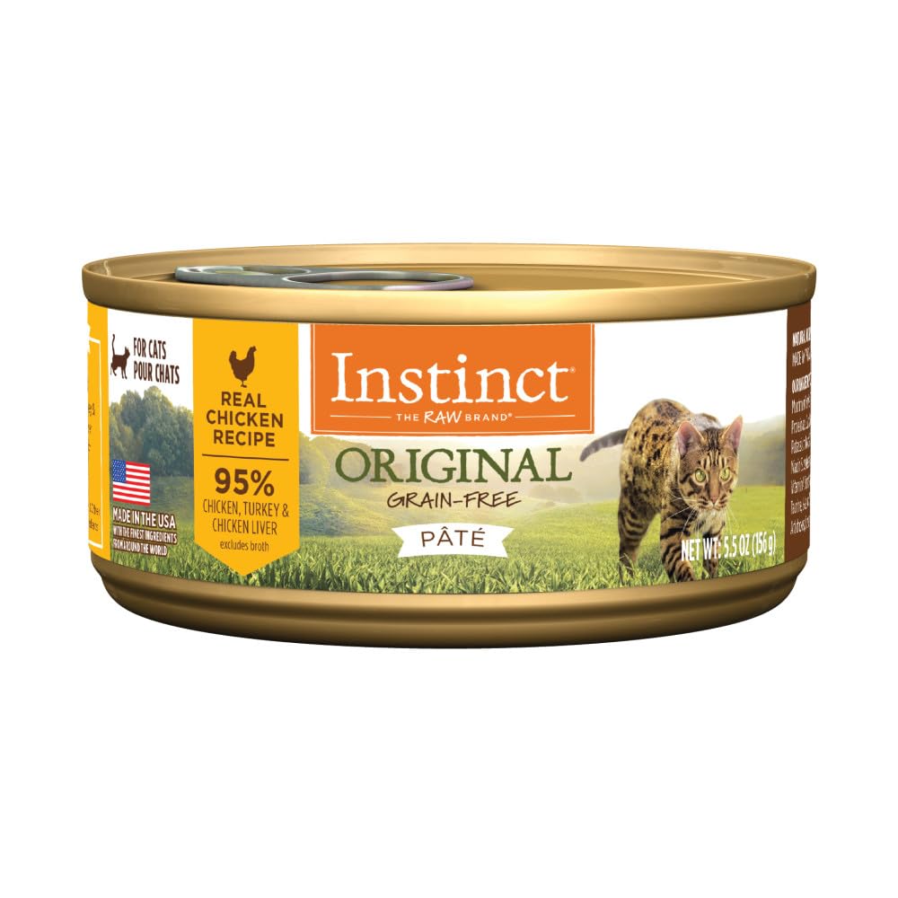 Instinct Original Grain Free Real Chicken Recipe Natural Wet Canned Cat Food, 5.5 Ounce (Pack of 12)