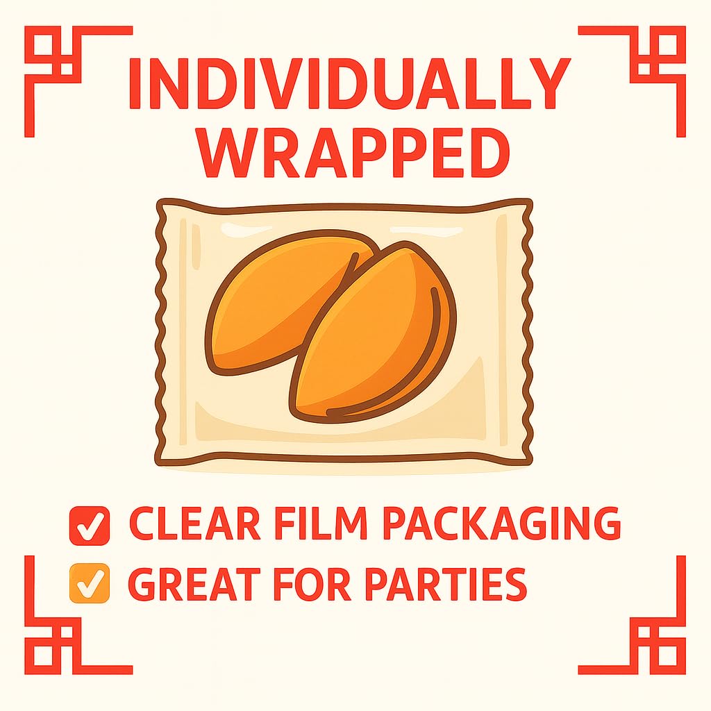 Sky | Fortune Cookies 100Pk | Premium USA Baked, Bulk Fortune Cookies Individually Wrapped