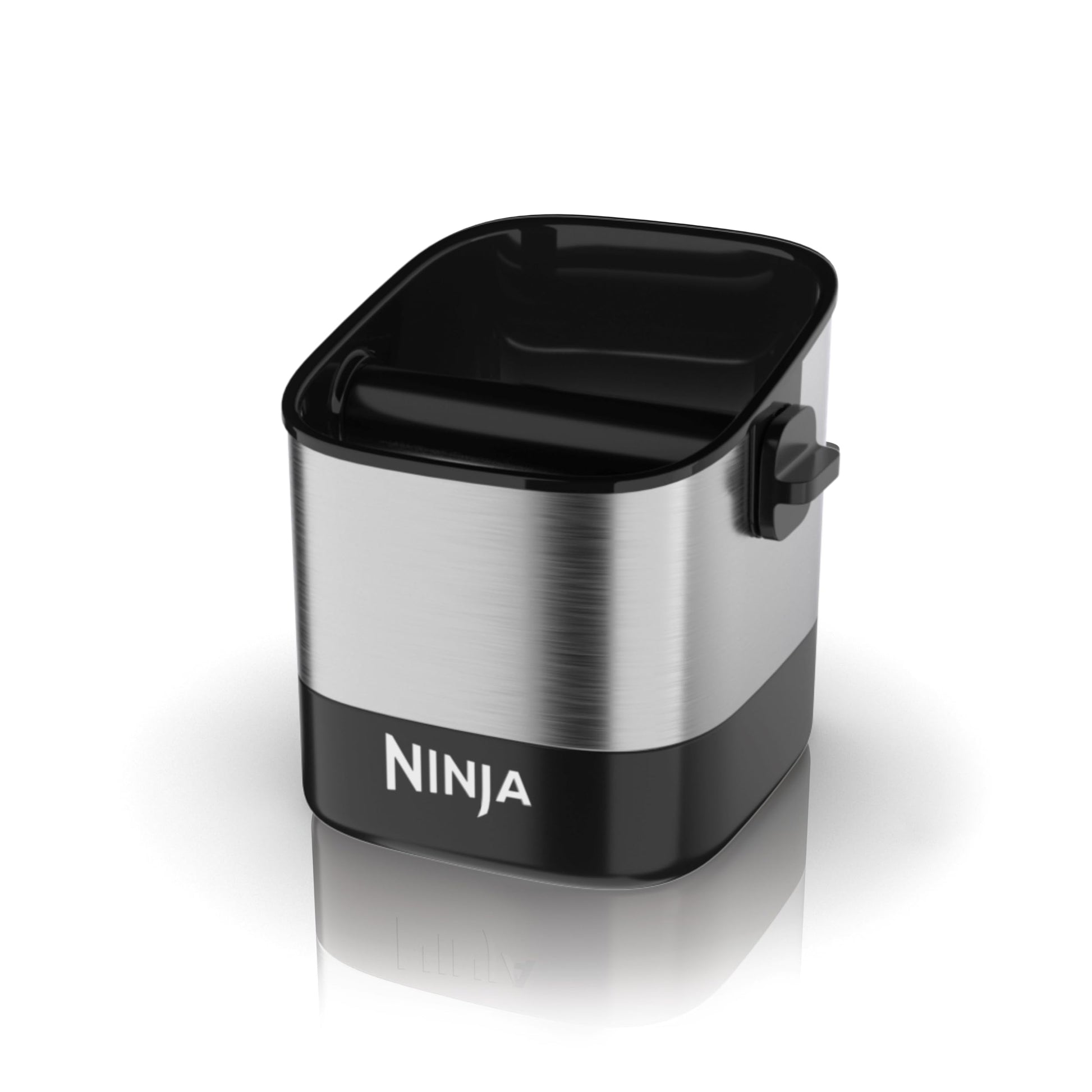 Ninja Luxe Café Knock Box, Accessories for Espresso Machine, Easy & Mess-Free Puck Disposal, Coffee & Espresso Grounds, Non-slip Base, Removable Bar, Holds 10 Double Shot Pucks, XSKKNOCKBOX