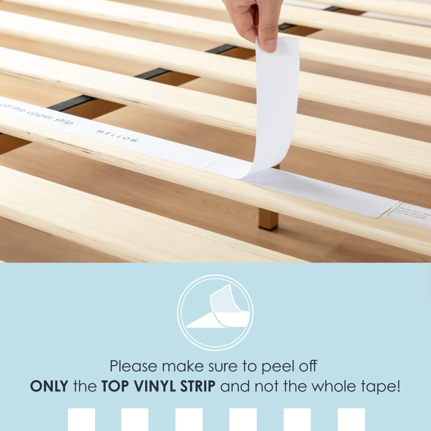 Mellow Naturalista Classic - 12 Inch Solid Wood Platform Bed with Wooden Slats, No Box Spring Needed, Easy Assembly, Queen, Pine