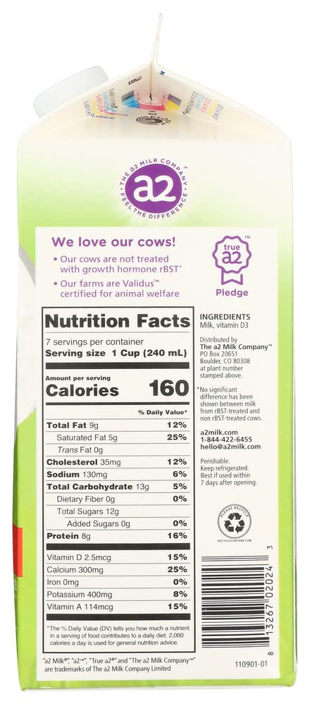 a2 Milk® Grassfed Whole Milk