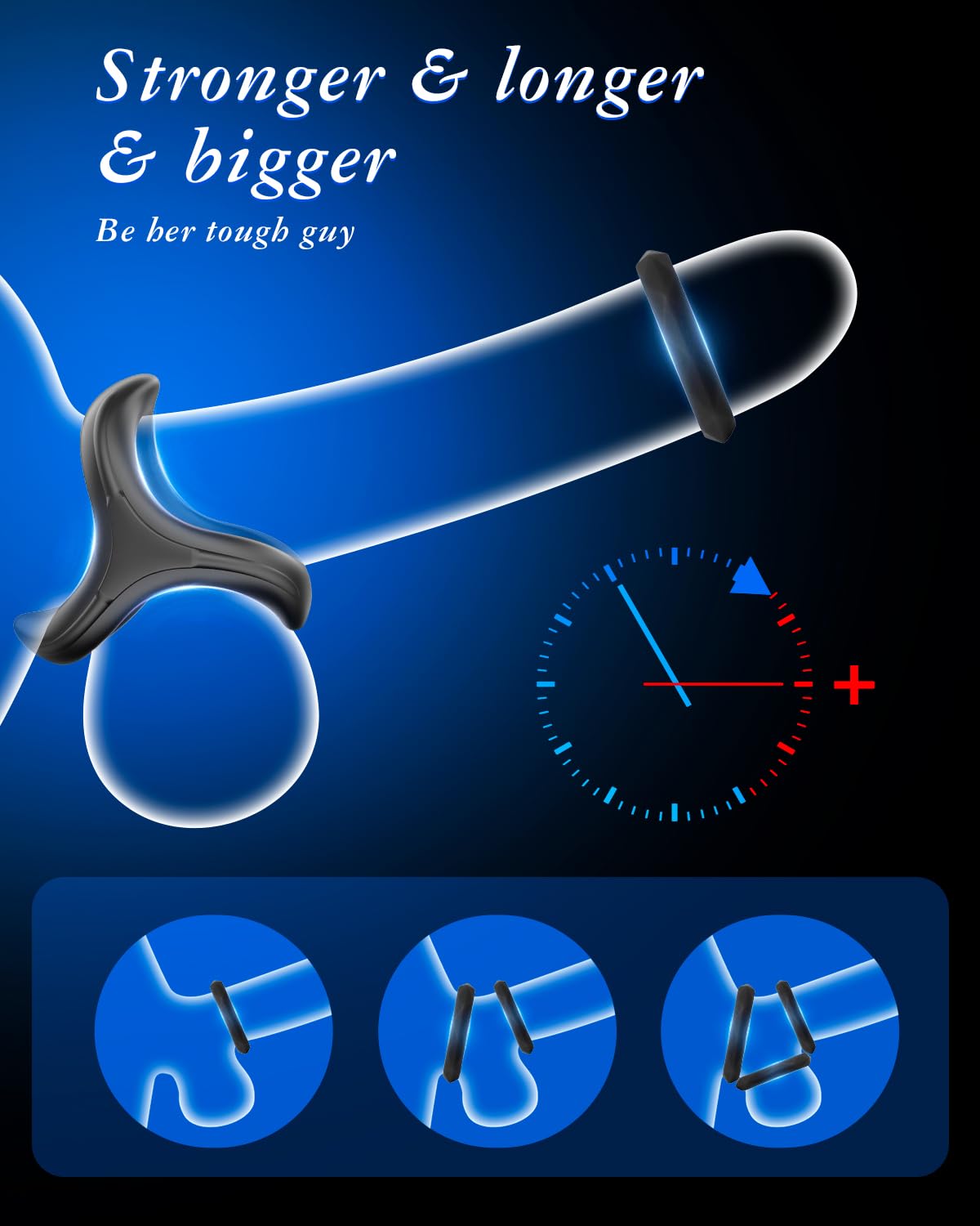 Sex Toys Penis Ring Silicone Cock Rings for Men Erection Sex, 8 Sizes Cockring Erectile Dysfunction Rings Cock Sexual Stimulation Device Couples Sex Toys Stretchy Cock and Ball Ring Anillos para Pene
