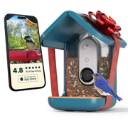 BIRD BUDDYÃÂ® Original Solar Bird Feeder with Camera - AI Bird Species Identification, 5MP Photos, 2K HD+ Video Live Stream Camera, Solar-Powered Charging, 2.8in Focus - Blue