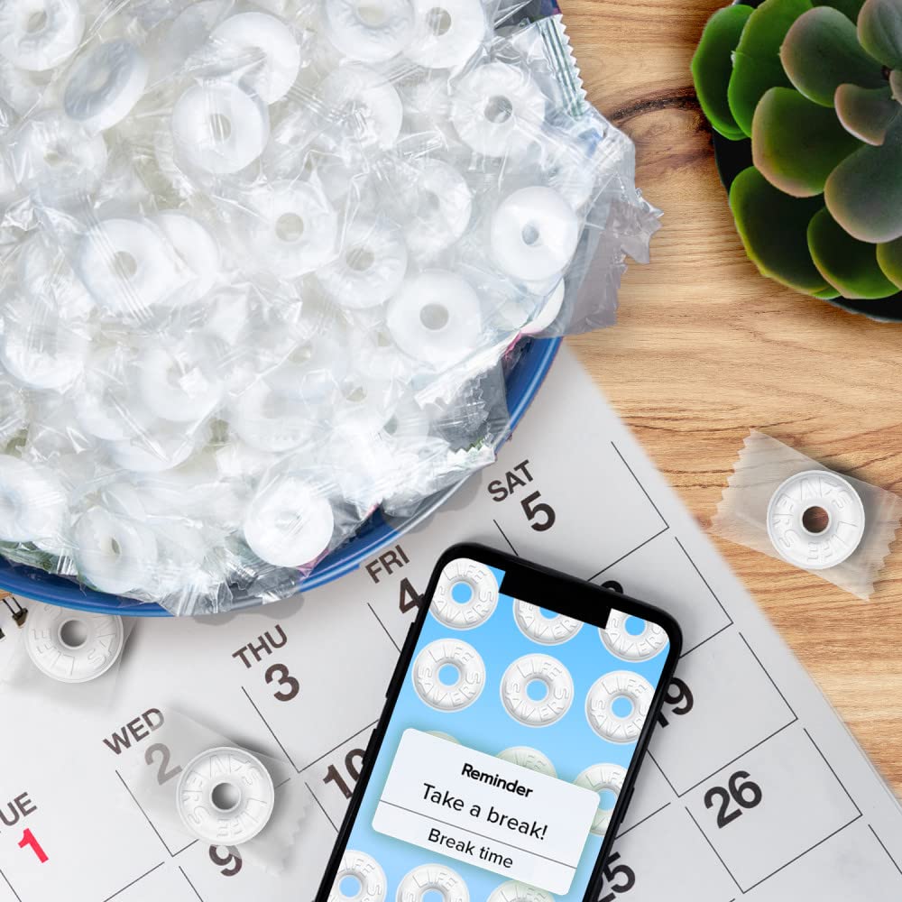 LIFE SAVERS Pep-O-Mint Peppermint Hard Candy Individually Wrapped, Party Size Bulk Hard Candy, 44.93 oz Bag