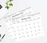 Calendar 2025-18 Months Calendar from January 2025 to June 2026, Wall Calendar 2025-2026 with Thick Paper, 8.5" x 11", Black