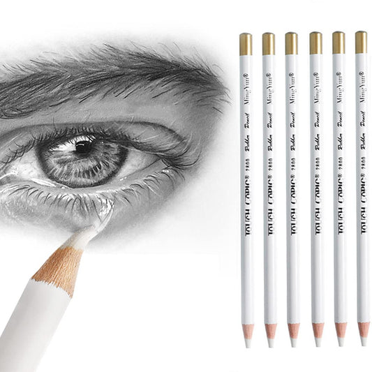 Eraser Pencils Set for Artists, Wooden Sketch Eraser Pen for Charcoal Drawings, Professional Highlight Painting Eraser for Sketching, Revise Erasing Details for Students Limner