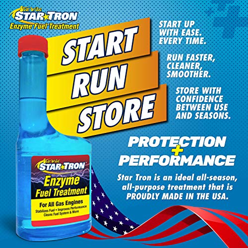 Star Tron Enzyme Fuel Treatment, Small Engine Formula, 16 Fl Oz â€“ Treats up to 96 Gals â€“ Gas Additive Rejuvenates & Stabilizes Old Gasoline, Cures & Prevents Ethanol Problems, Improves MPG & More