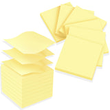 (12 Pads) Pop Up Sticky Notes 3x3 Refills, Canary Yellow Strong Adhesive Post, Suitable for Home, Office, School, Clean Removal