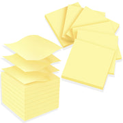 (12 Pads) Pop Up Sticky Notes 3x3 Refills, Canary Yellow Strong Adhesive Post, Suitable for Home, Office, School, Clean Removal