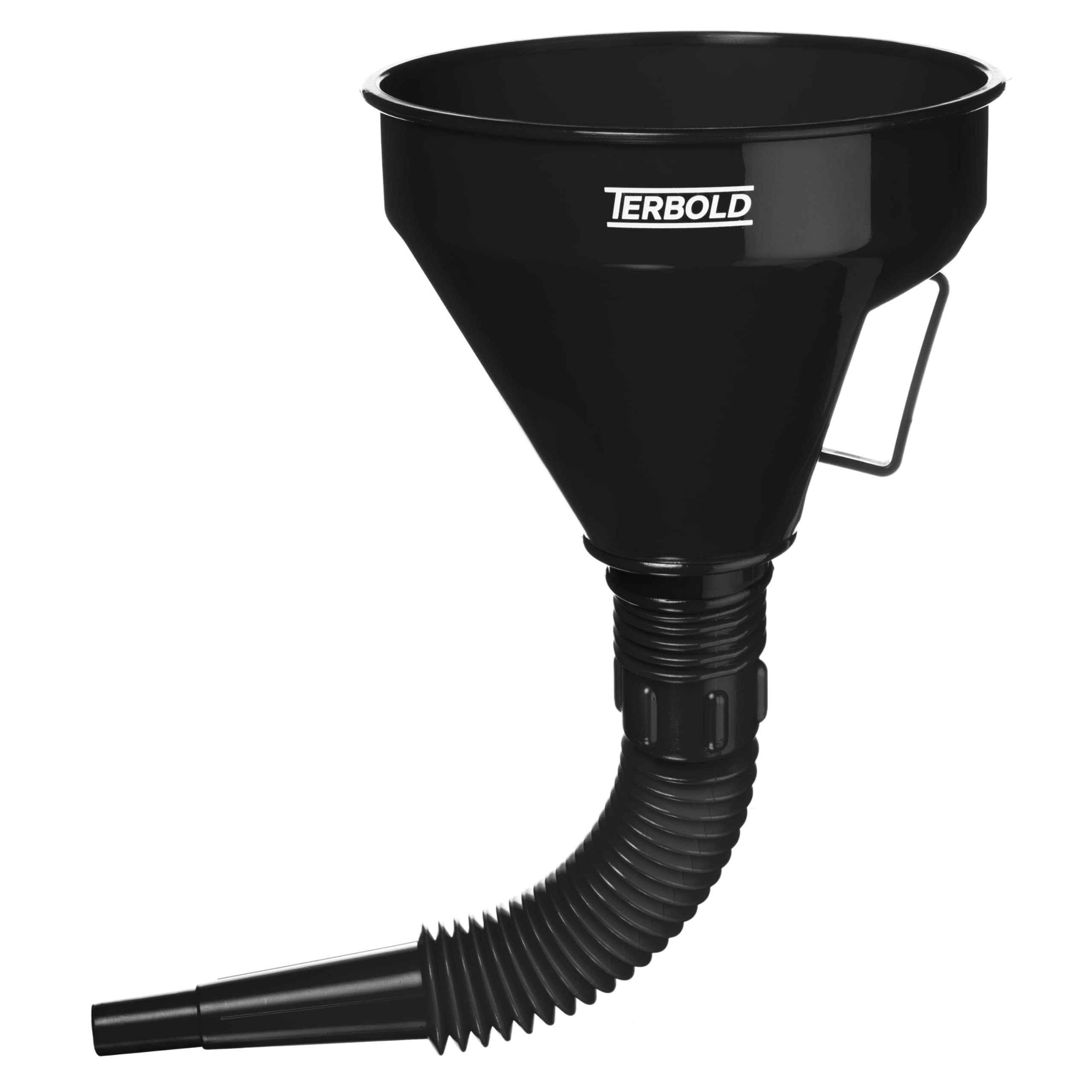 Terbold Automotive Flex Funnel with Hose | Wide Mouth Flexible Oil Funnel for Automotive Use - Gas, Transmission Fluid, Car Fuel, Oil Change (Blue)