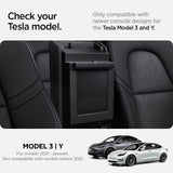 Spigen One-Touch Hidden Storage Box (Carbon Edition) Designed for Tesla Model 3/Y Center Console Organizer Armrest 2024/2023/2022 [Not Compatible with Model 3 2024 Refresh]